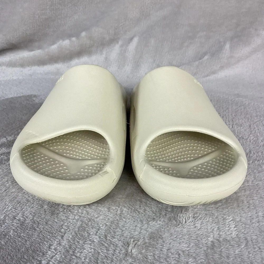 Crocs Mellow Slide Recovery Sandals Mens 7 Womens 9 Bone Beige Cushion NEW